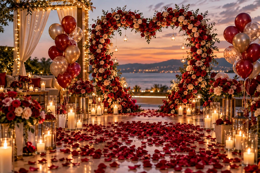 Love Theme Decoration in Bangalore by Balloon Vista